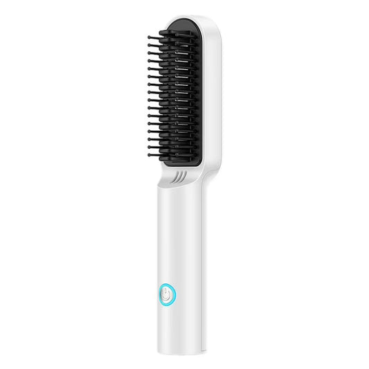 Cepillo alisador de cabello 2 en 1 inalámbrico recargable.